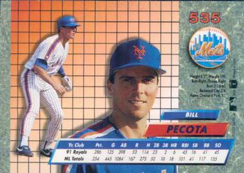 Bill Pecota  baseball card collectible - Main Image 2