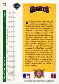 Ted Wood  baseball card collectible - Main Image 2