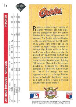 Arthur Rhodes  baseball card collectible - Main Image 2