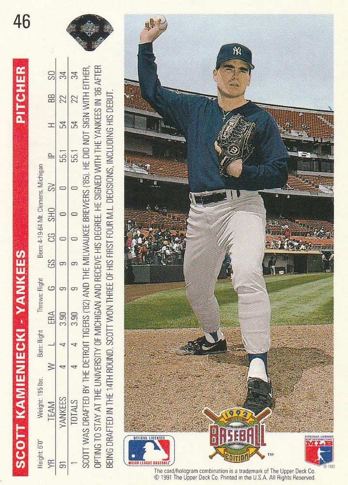 Scott Kamieniecki  baseball card collectible - Main Image 2
