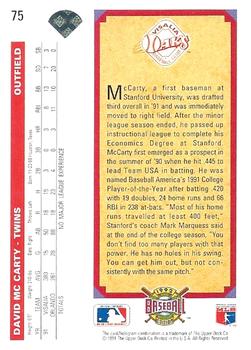 David McCarty  baseball card collectible - Main Image 2