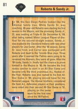 Roberto Alomar / Sandy Alomar Jr.  baseball card collectible - Main Image 2