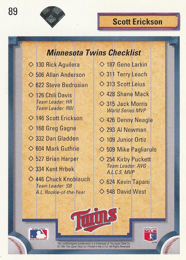 Scott Erickson  baseball card collectible - Main Image 2