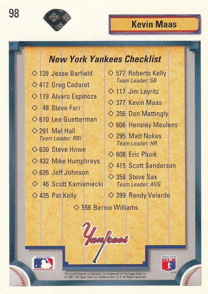 Kevin Maas  baseball card collectible - Main Image 2