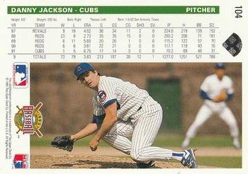 Danny Jackson  baseball card collectible - Main Image 2