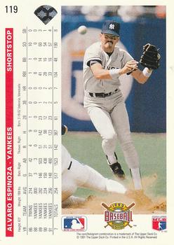 Alvaro Espinoza  baseball card collectible - Main Image 2