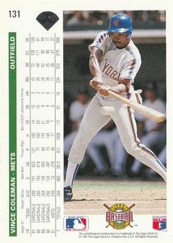Vince Coleman  baseball card collectible - Main Image 2