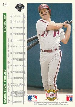 Dickie Thon  baseball card collectible - Main Image 2