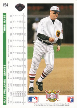 Matt Williams  baseball card collectible - Main Image 2
