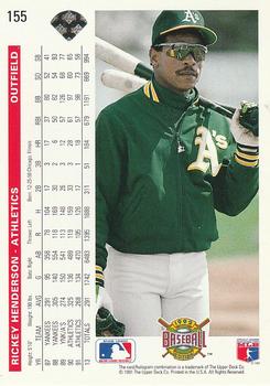 Rickey Henderson  baseball card collectible - Main Image 2