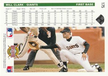 Will Clark  baseball card collectible - Main Image 2