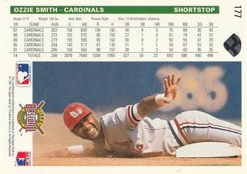 Ozzie Smith  baseball card collectible - Main Image 2