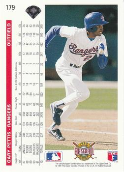 Gary Pettis  baseball card collectible - Main Image 2