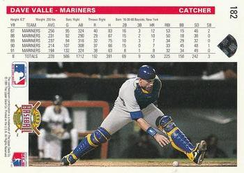 Dave Valle  baseball card collectible - Main Image 2