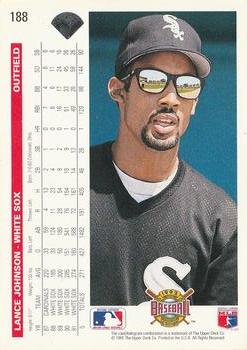 Lance Johnson  baseball card collectible - Main Image 2