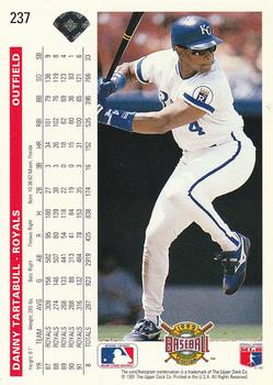 Danny Tartabull  baseball card collectible - Main Image 2