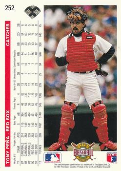 Tony Pena  baseball card collectible - Main Image 2