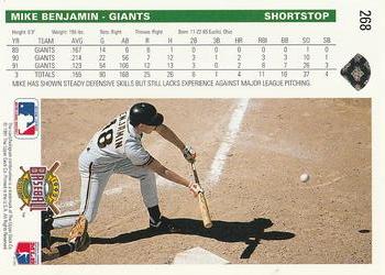 Mike Benjamin  baseball card collectible - Main Image 2