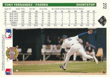 Tony Fernandez  baseball card collectible - Main Image 2