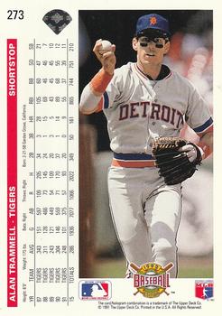 Alan Trammell  baseball card collectible - Main Image 2