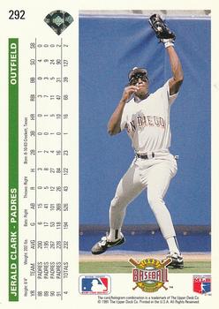 Jerald Clark  baseball card collectible - Main Image 2