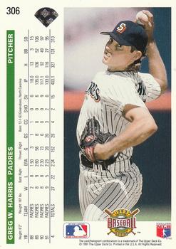 Greg W. Harris  baseball card collectible - Main Image 2