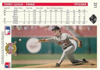 Terry Leach  baseball card collectible - Main Image 2