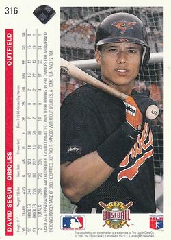 David Segui  baseball card collectible - Main Image 2