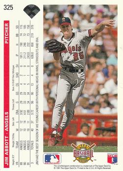 Jim Abbott  baseball card collectible - Main Image 2