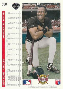 Sam Horn  baseball card collectible - Main Image 2