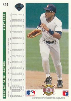 Fred McGriff  baseball card collectible - Main Image 2