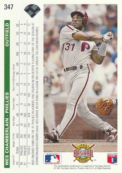 Wes Chamberlain  baseball card collectible - Main Image 2