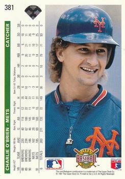 Charlie O’Brien  baseball card collectible - Main Image 2