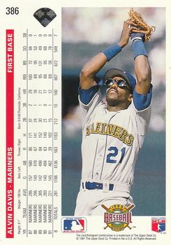 Alvin Davis  baseball card collectible - Main Image 2