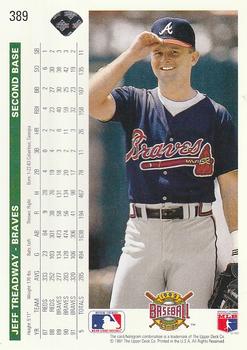 Jeff Treadway  baseball card collectible - Main Image 2