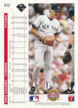 Greg Cadaret  baseball card collectible - Main Image 2