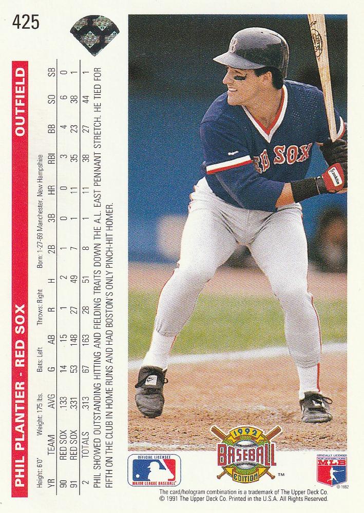 Phil Plantier  baseball card collectible - Main Image 2
