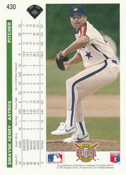 Dwayne Henry  baseball card collectible - Main Image 2