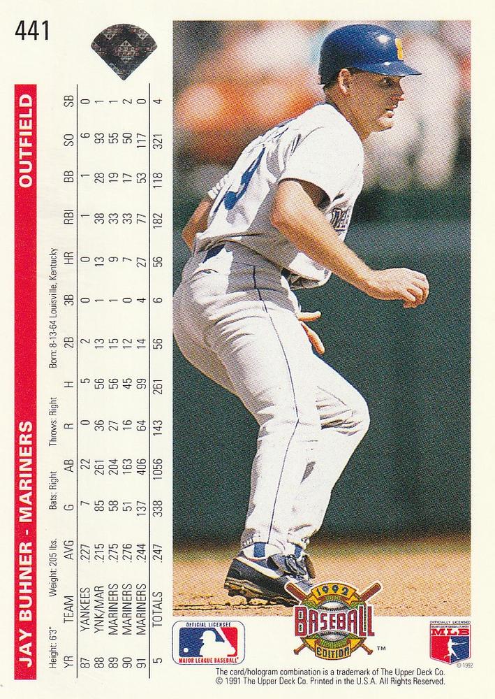 Jay Buhner  baseball card collectible - Main Image 2