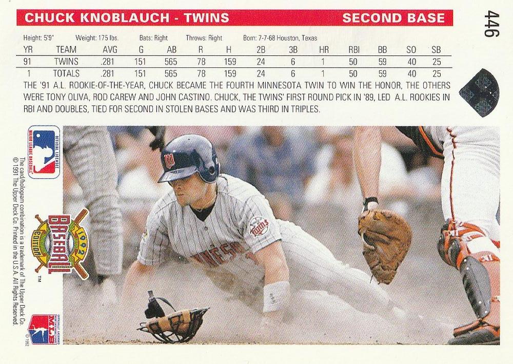 Chuck Knoblauch  baseball card collectible - Main Image 2