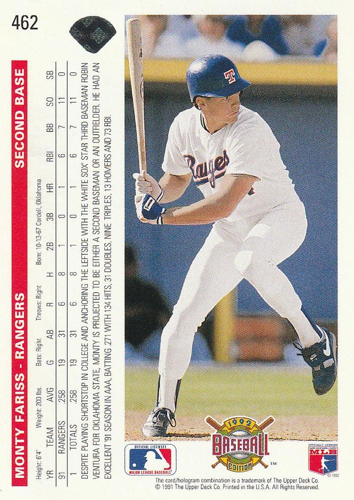 Monty Fariss  baseball card collectible - Main Image 2
