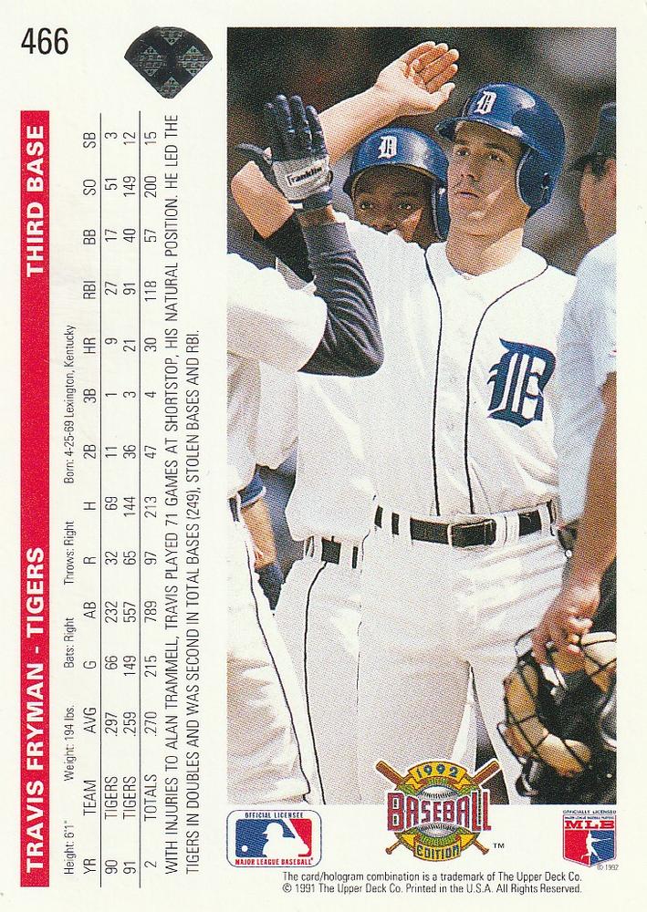 Travis Fryman  baseball card collectible - Main Image 2