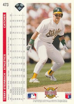 Terry Steinbach  baseball card collectible - Main Image 2