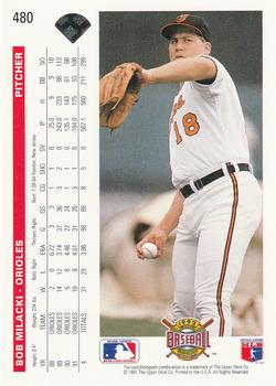 Bob Milacki  baseball card collectible - Main Image 2