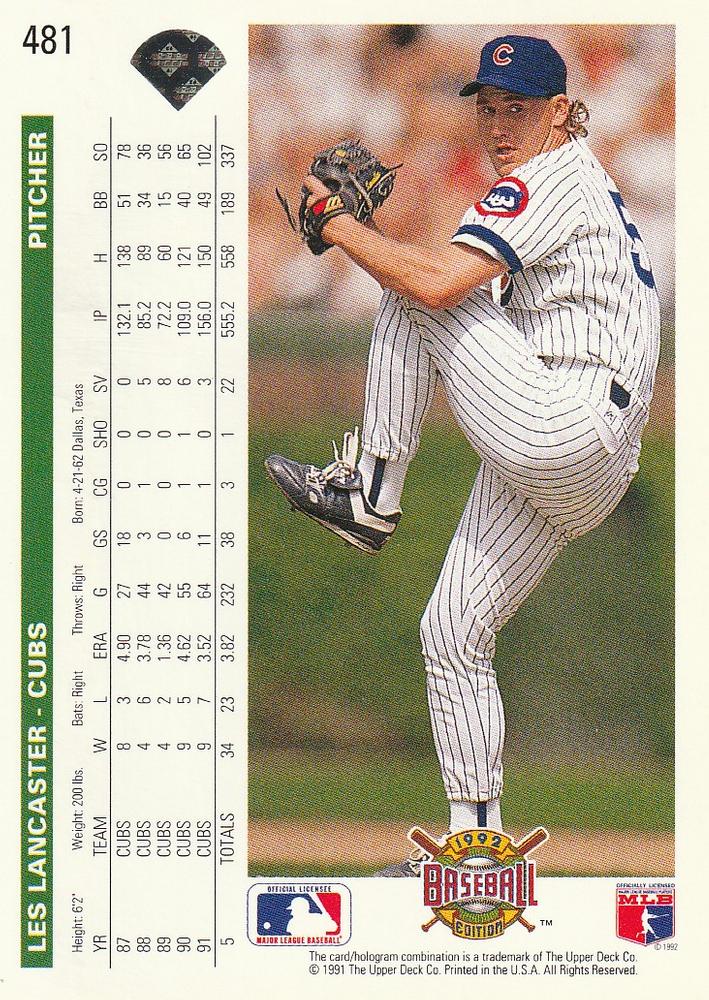 Les Lancaster  baseball card collectible - Main Image 2