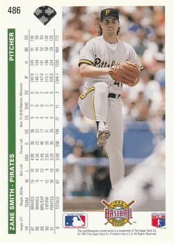 Zane Smith  baseball card collectible - Main Image 2