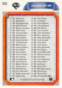 Checklist: 401-500  baseball card collectible - Main Image 2