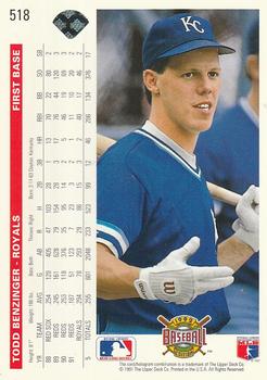 Todd Benzinger  baseball card collectible - Main Image 2