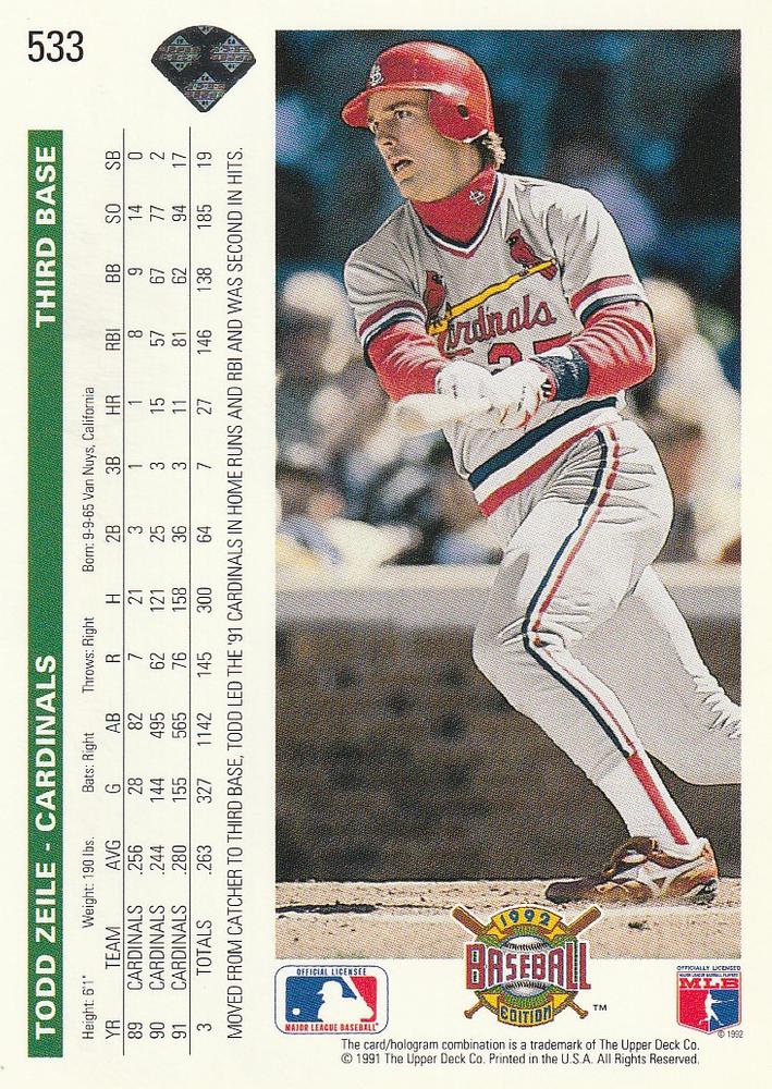 Todd Zeile  baseball card collectible - Main Image 2