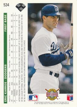 Eric Karros  baseball card collectible - Main Image 2